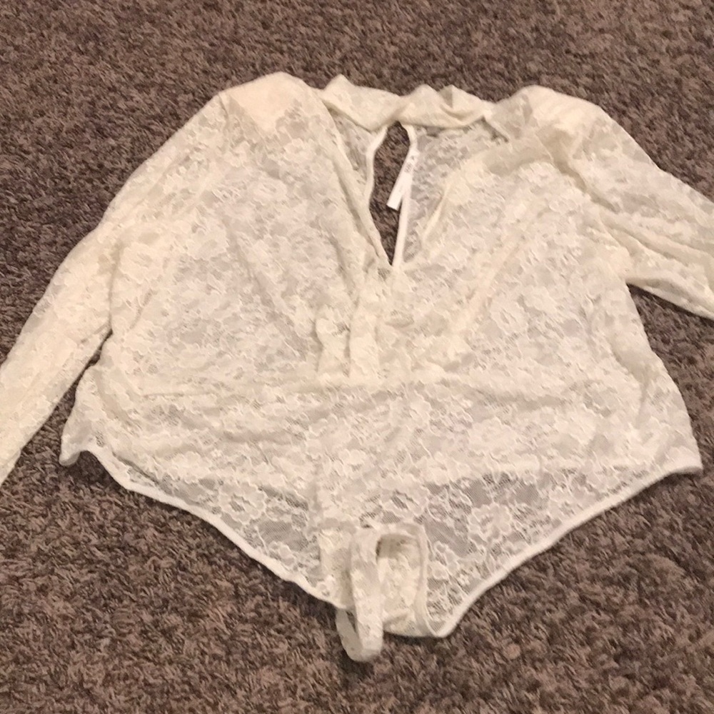 Choker lace bodysuit